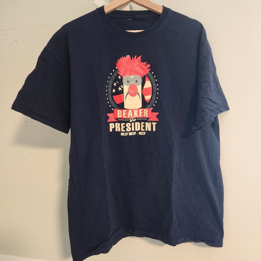 Muppets Beaker‎ for President Graphic T-Shirt – Unisex Large/XL